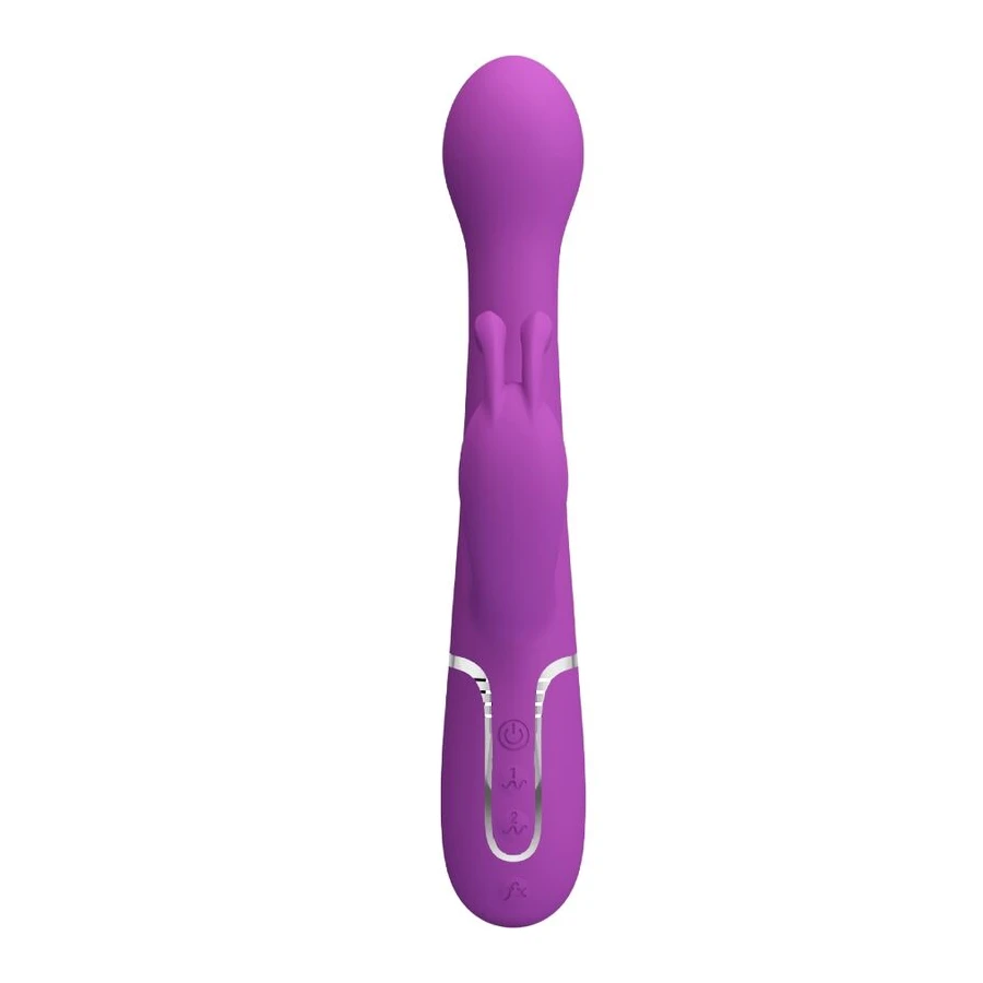 PRETTY LOVE - VIBRATEUR LAPIN MULTIFONCTION 3 EN 1 DEJON VIOLET